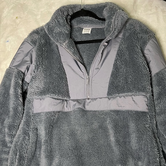 PINK Victoria's Secret Plush Fleece Half Zip Jacket - Picture 1 of 4